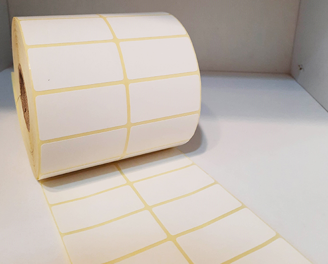 لیبل‌های کاغذی با ابعاد 25 در 50 مناسب برای چاپ بارکد