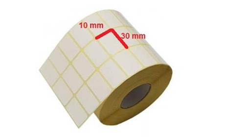 رول برچسب کاغذی با ابعاد 1 در 3 سانتی‌متر